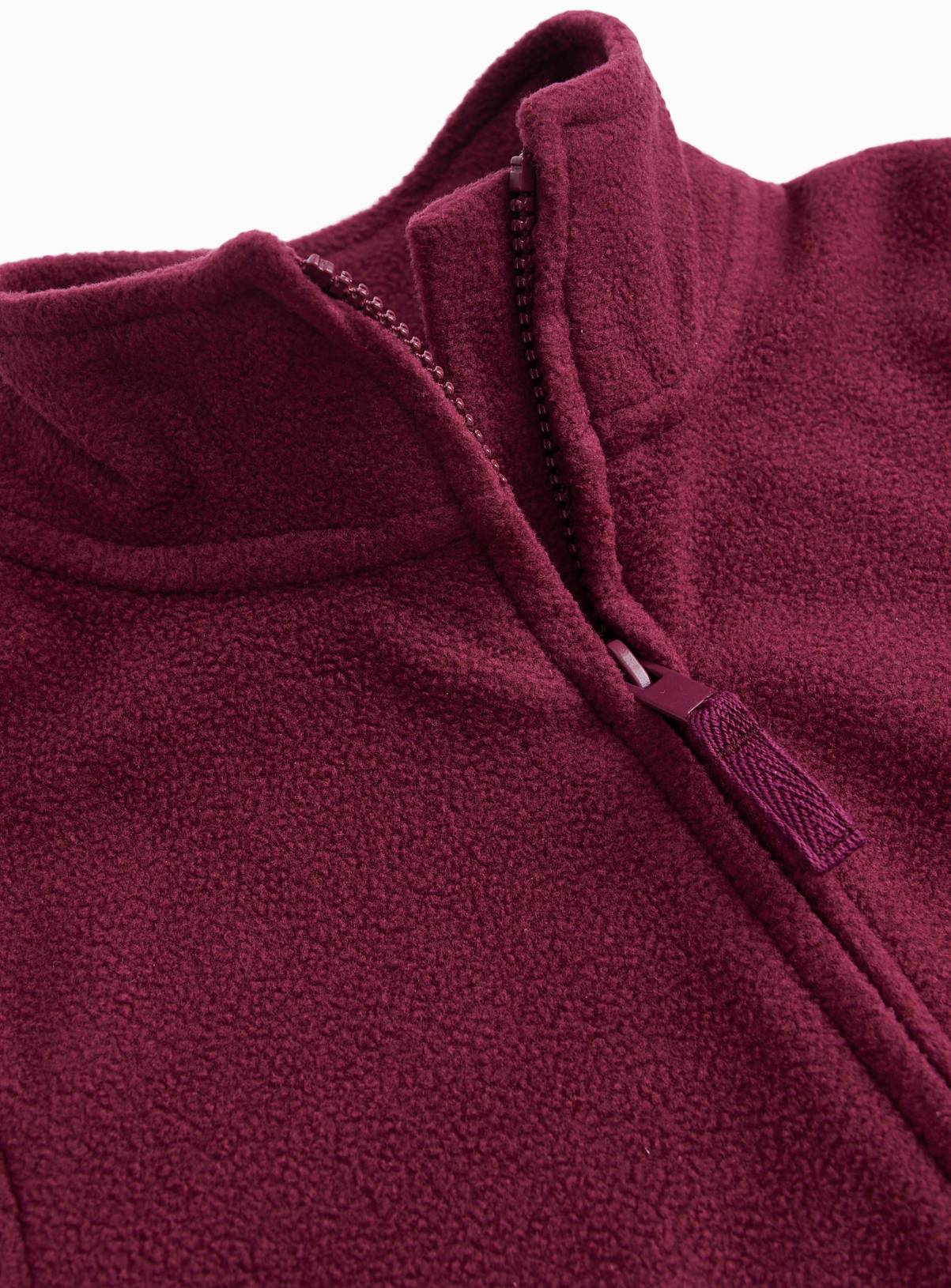 Dark Red Zip Through Fleece 11 years - Image 2